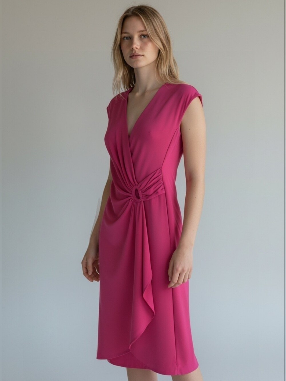Tommy Bahama Dress Amaranth Carmela Faux Wrap